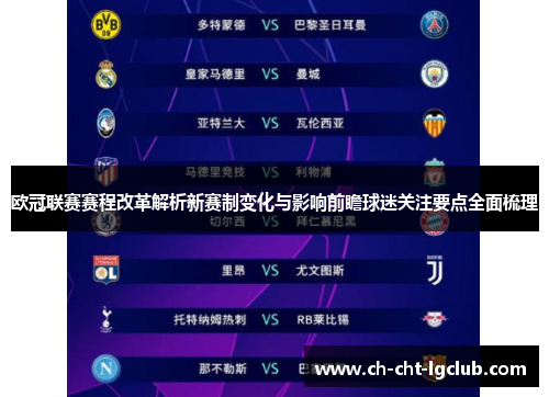 欧冠联赛赛程改革解析新赛制变化与影响前瞻球迷关注要点全面梳理